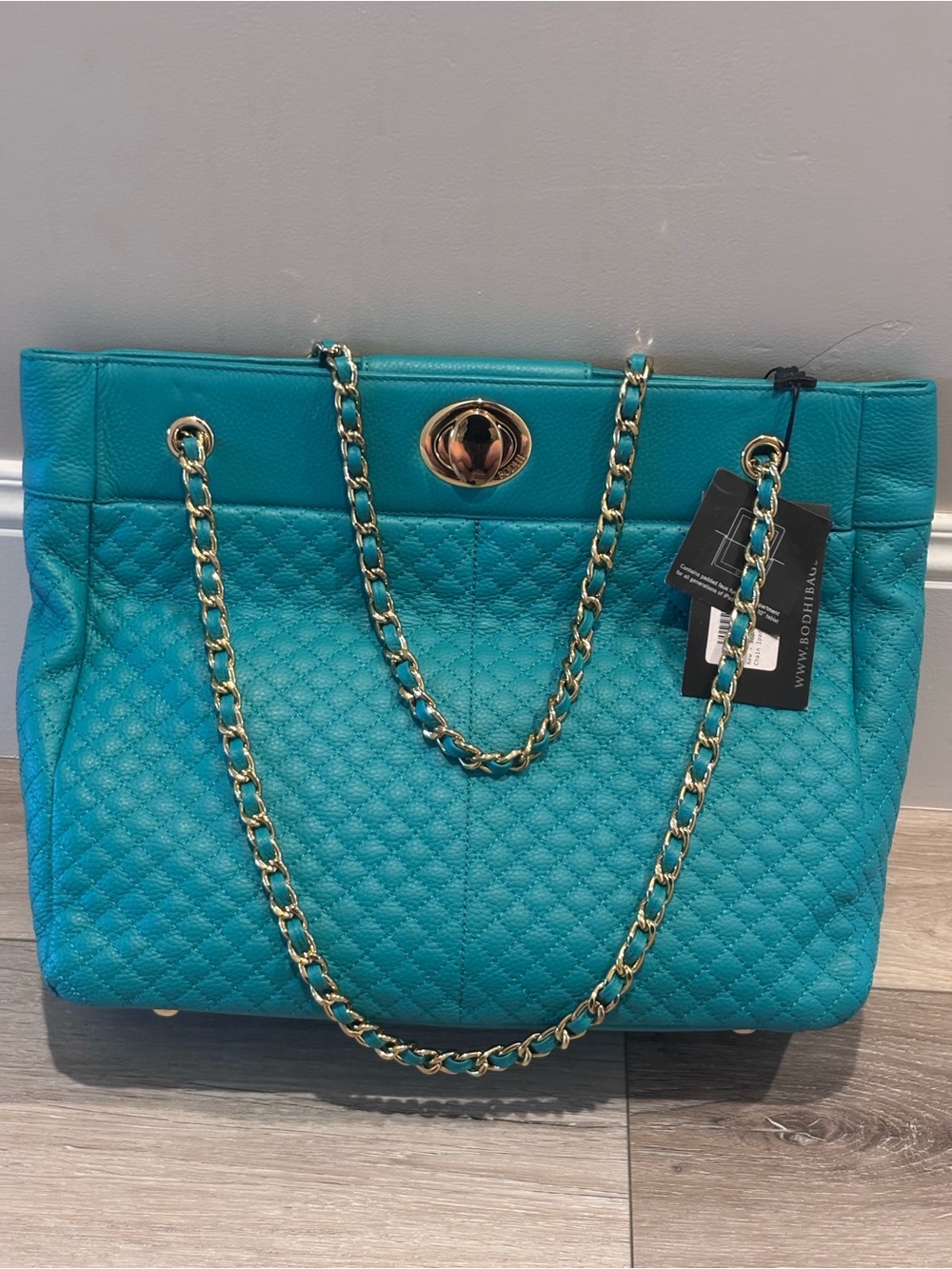 NWT Bodhi Turquoise Leather Bag